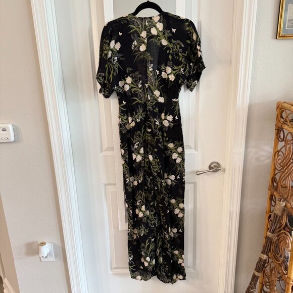 Reformation Lemongrass Jumpsuit Size 0 Color Black White Green - Picture 9 of 9